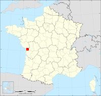 Localisation de Gué-d'Alleré, code postal 17540