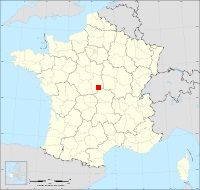 Localisation de Cogny, code postal 18130