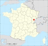 Localisation de Ornans, code postal 25290