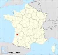 Localisation de Lande-de-Fronsac, code postal 33240