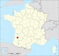 Localisation de Landiras, code postal 33720