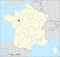Localisation de Bouessay, code postal 53290