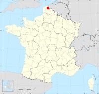 Localisation de Oxelaëre, code postal 59670