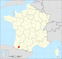 Localisation de Bénéjacq, code postal 64800