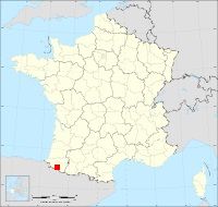 Localisation de Laguinge-Restoue, code postal 64470