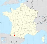 Localisation de Saint-Vincent, code postal 64800
