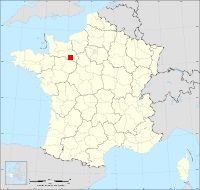 Localisation de Roullée, code postal 72600