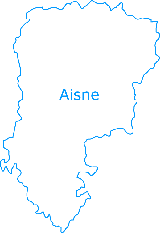 Carte vierge de l'Aisne