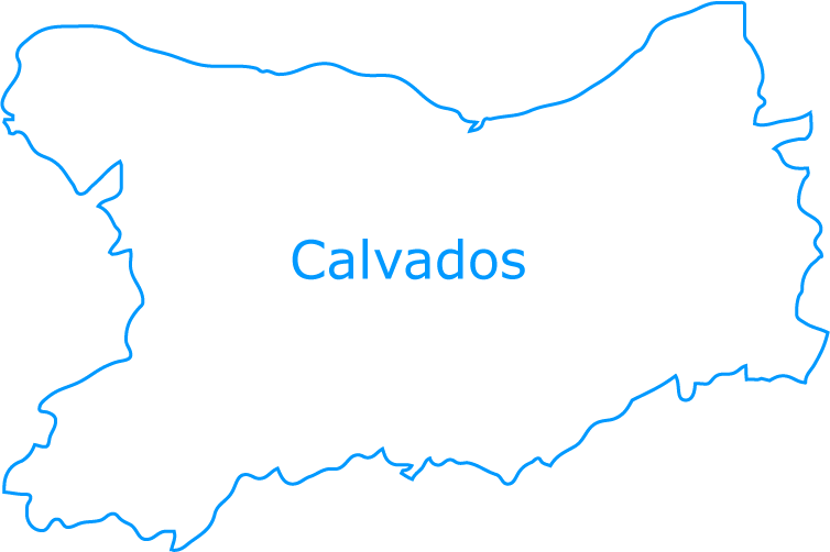Carte vierge du Calvados