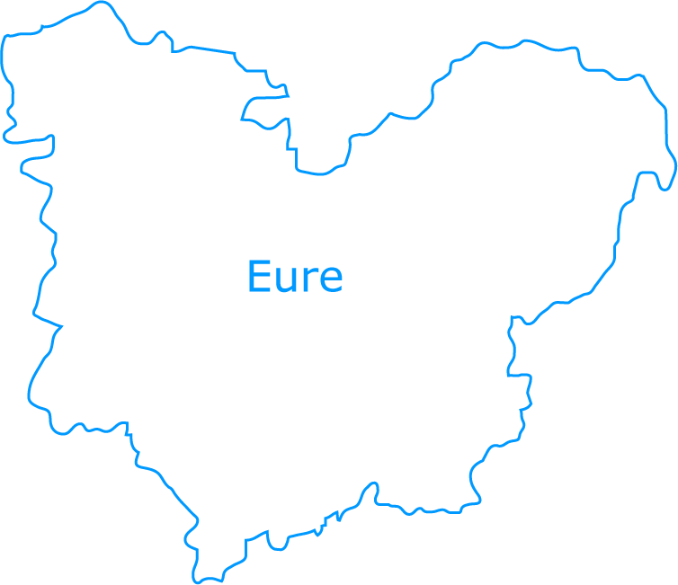 Carte vierge de l'Eure