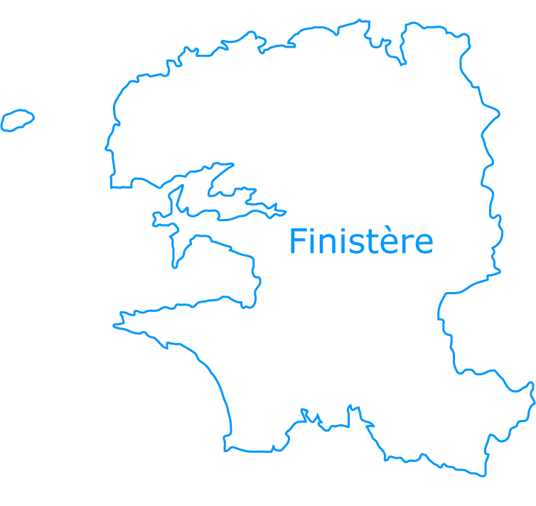 Carte vierge du Finistere