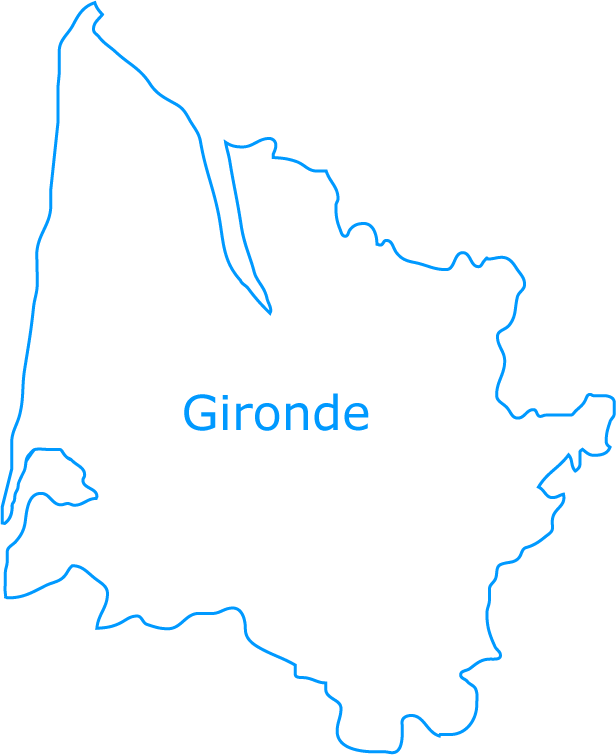 Carte vierge de la Gironde