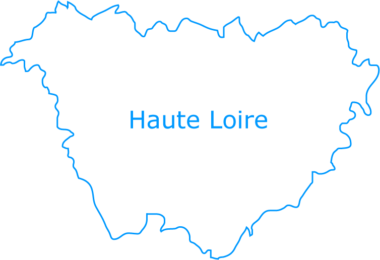 Carte vierge de la Haute-Loire
