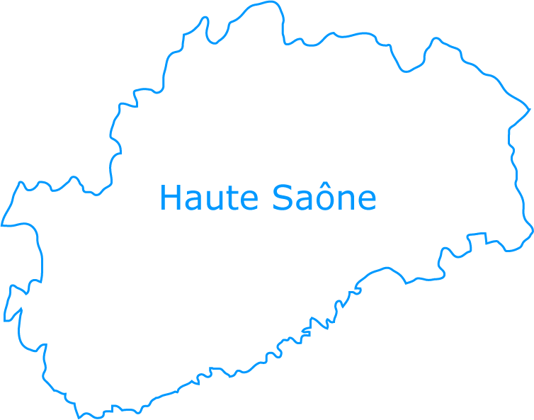 Carte vierge de la Haute-Saone