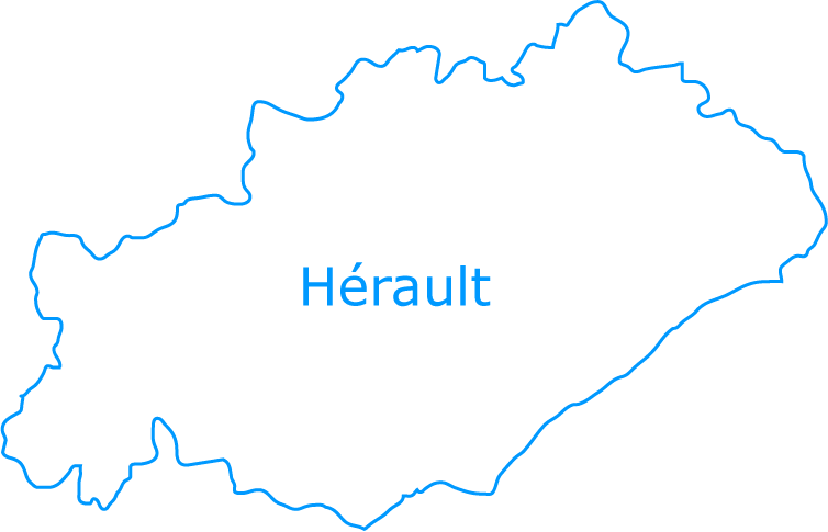 Carte vierge de l'Herault