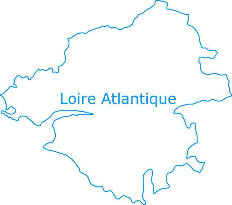 Carte vierge de la Loire-Atlantique