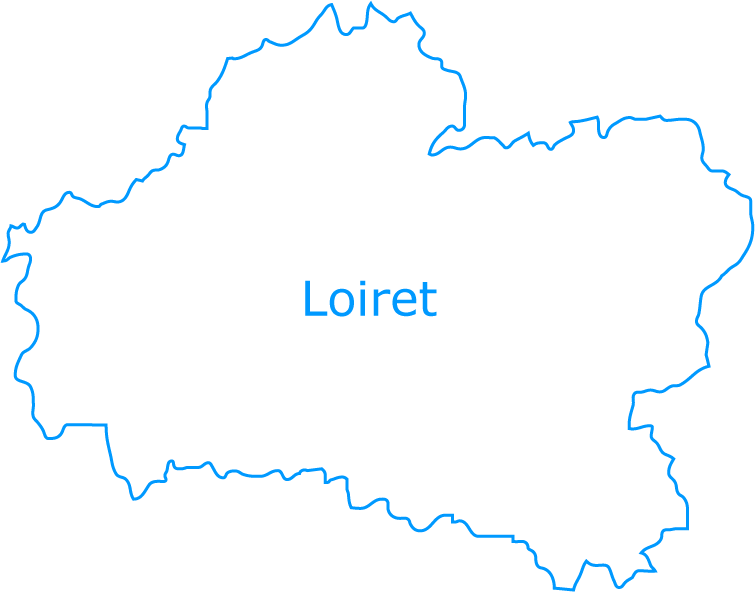 Carte vierge du Loiret