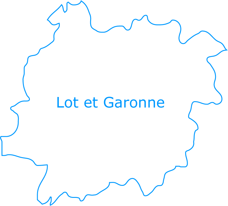Carte vierge de Lot-et-Garonne