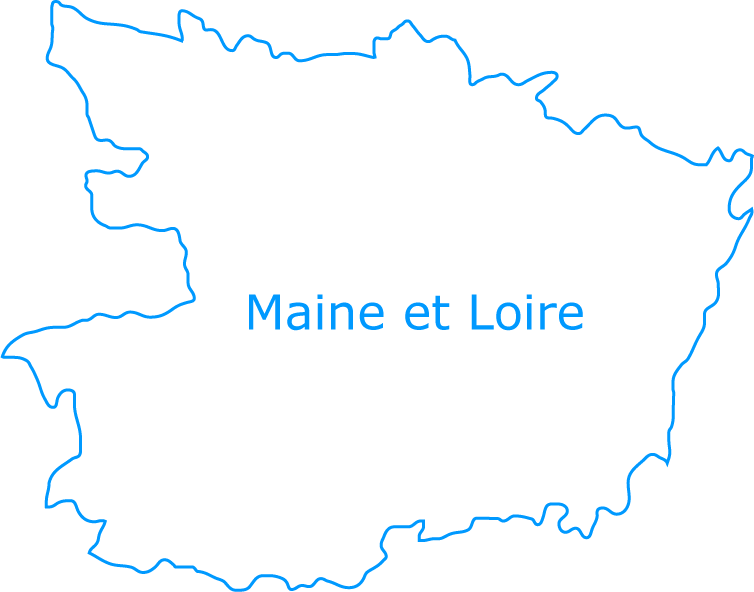 Carte vierge de Maine-et-Loire