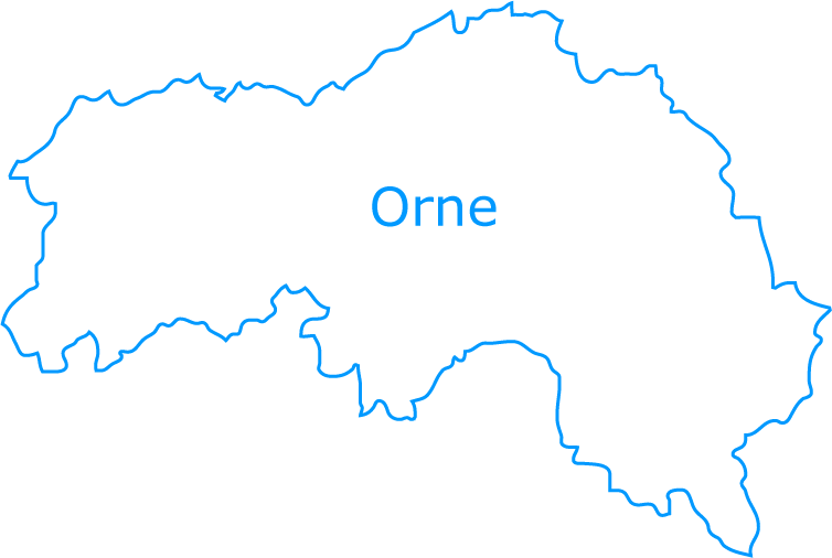 Carte vierge de l'Orne