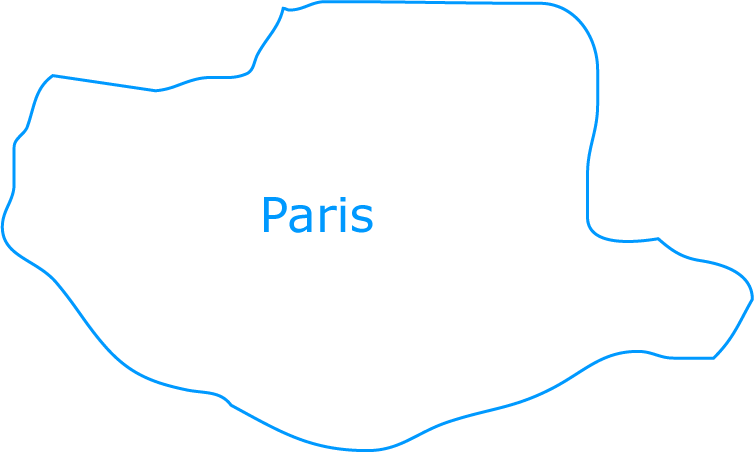 Carte vierge de Paris