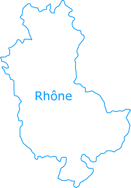 Carte vierge du Rhone