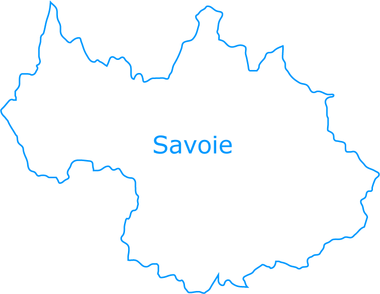 Carte vierge de la Savoie