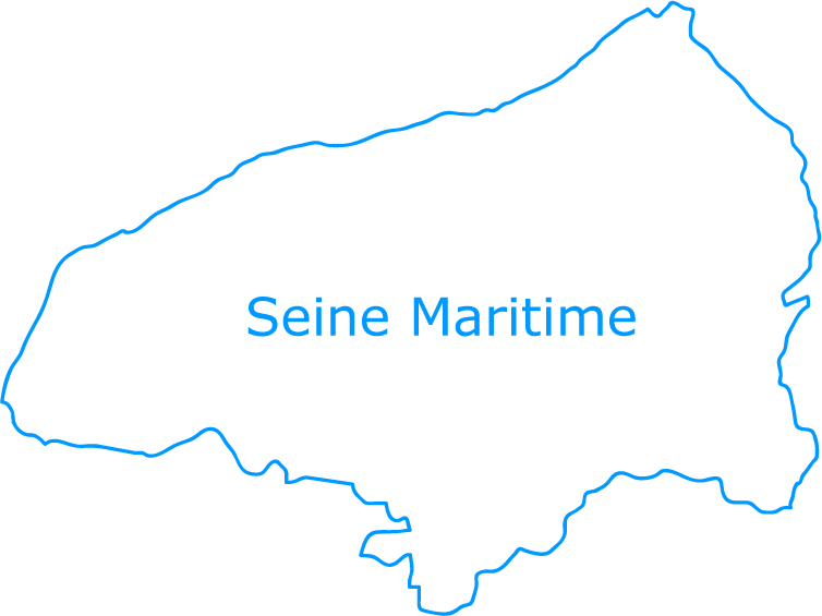Carte vierge de la Seine-Maritime